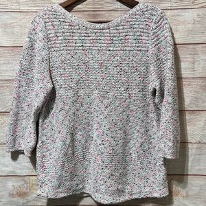 Chicos woman’s multi colored textured pullover sweater size 2 Large